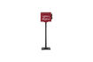 Miniatuur Kerstdecoratie brievenbus van rood MDF Carlo 5