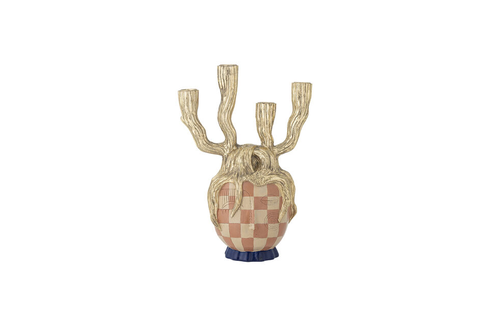 Kerzenhalter aus Polyresin in Gold Medusa Bloomingville