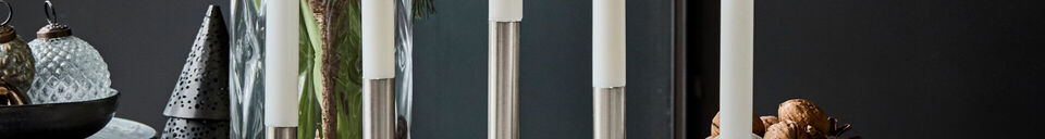 Materialbeschreibung Kerzenständer 45 cm Eisen Silber Antik HDMaxi45