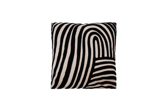 Kissen 50x50 cm Baumwolle und Leinen Sand und Schwarz HDSky ohne jede Grenze