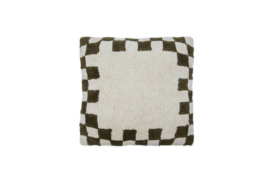 Kissenbezug 50x50 cm Baumwolle Grün und Off-white HDChess House Doctor