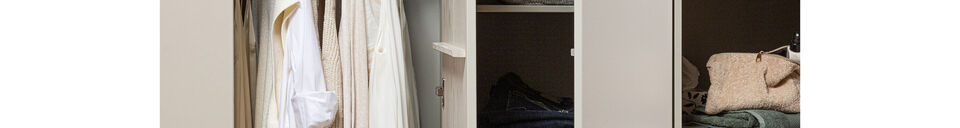 Materialbeschreibung Kleiderschrank 3-türig Splitdoor Kiefer Dust PURE