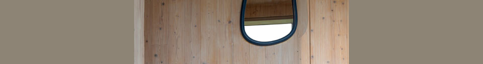 Materialbeschreibung Kleiner Spiegel aus blauem Holz Looks