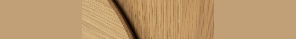 Materialbeschreibung Kleines Sideboard aus beigem Holz Groove