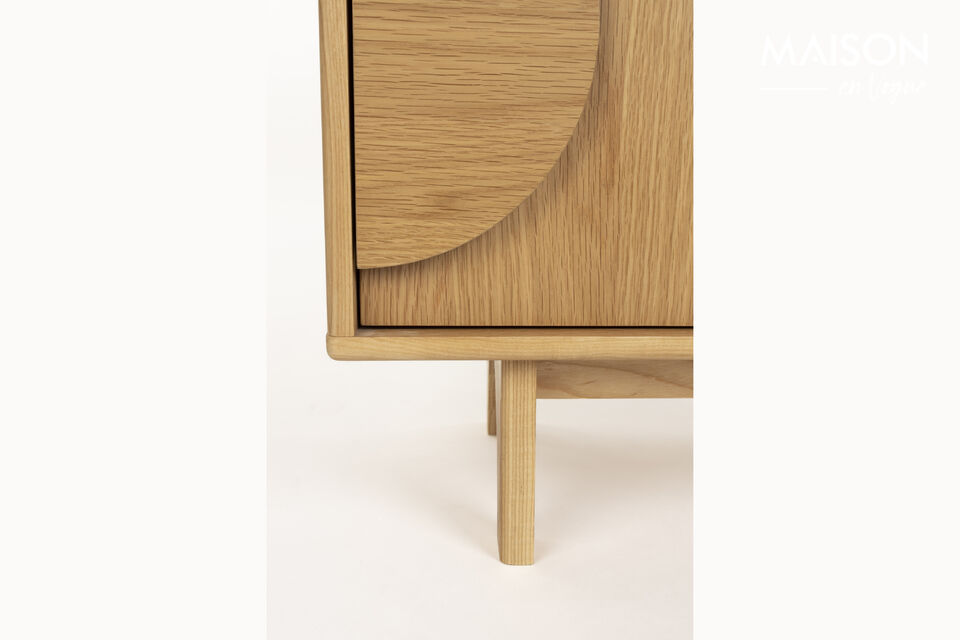 Kleines Sideboard aus beigem Holz Groove - 14