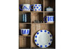 Miniatuur Kom set van 3 Ø12,5 cm van blauw steengoed Linora 4