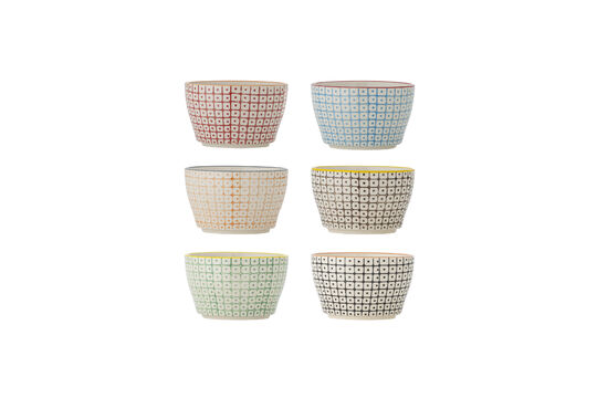 Kom (set van 6) D11xH6,5 cm van meerkleurig aardewerk Carla Productfoto