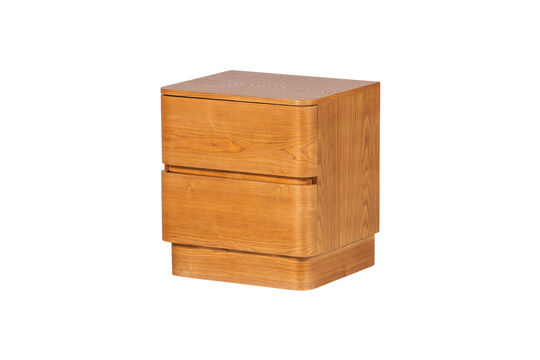 Kommode/Nachttisch 2 Schubladen MDF Braun Fejo