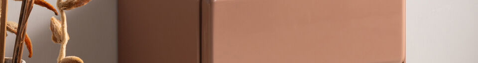 Materialbeschreibung Kommode Nachttisch 57x57 cm MDF Altrosa Hochglanz Lustra