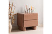 Miniaturansicht Kommode Nachttisch 57x57 cm MDF Altrosa Hochglanz Lustra 2