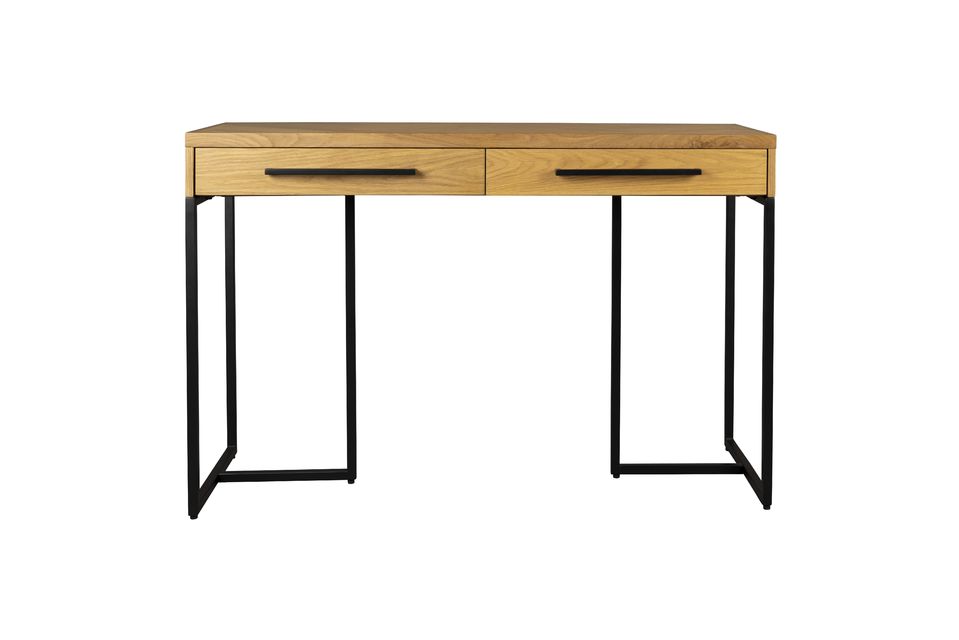 Konsole 120 cm aus Eiche und schwarzem Metall Class DutchBone