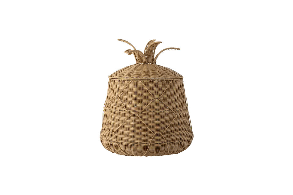 Korb mit Deckel aus Polyrattan Natur Anann Bloomingville