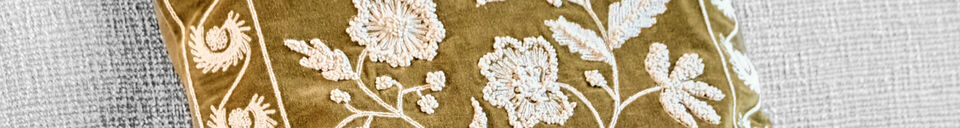 Benadrukte materialen Kussenhoes 50x50 cm katoen mosterdgeel HDRica