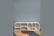 Miniatuur Lage plank met 7 nissen in wit hout spaanplaat Alcove 6