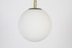Miniatura Lampada a sospensione 25 cm in vetro nero Orion 9