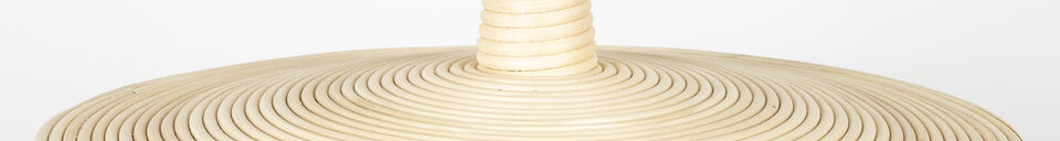 Materiali prima di tutto Lampada a sospensione grande in rattan beige Balance