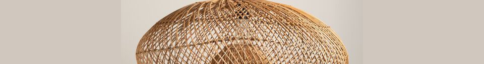Materiali prima di tutto Lampada a sospensione Nuvola in rattan beige