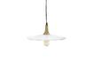 Miniatura Lampada a sospensione rotonda in metallo bianco Brampton 1