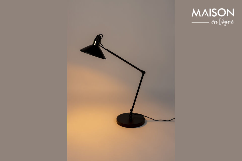 Lampada da tavolo in acciaio nero Jona White Label