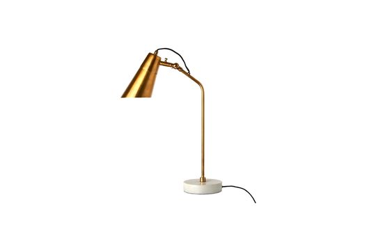 Lampada da tavolo Marble Disk in alluminio placcato oro