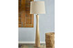 Miniatura Lampada da terra H130 cm in legno di caucciù naturale Leonor 3