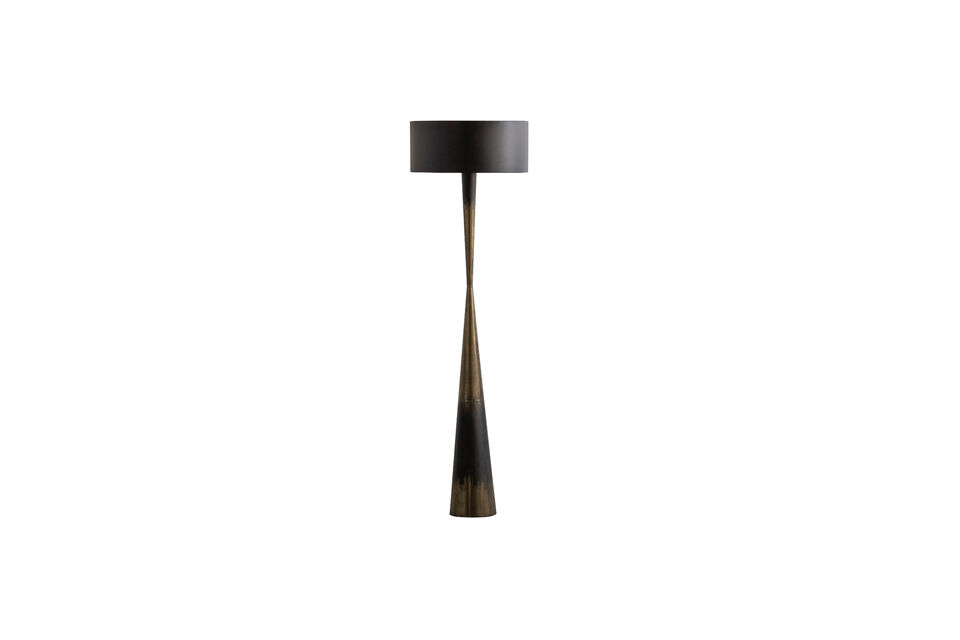 Lampada da terra H151 cm metallo nero e ottone Blackout Too Woood