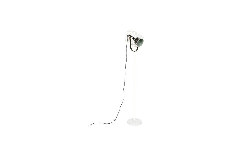 Lampada da terra in alluminio bianco Cage White Label