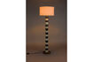Miniatura Lampada da terra in lino beige e noce Vertigo 2