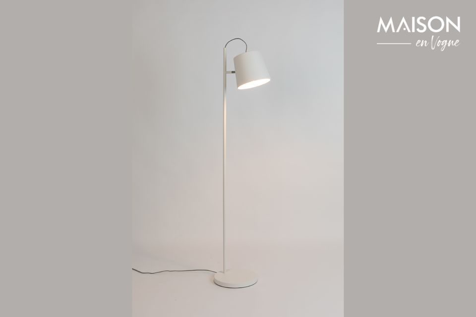 Lampada da terra in metallo bianca Buckle Head Zuiver
