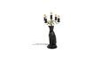 Miniatura Lampada da terra in resina nera Panther 1