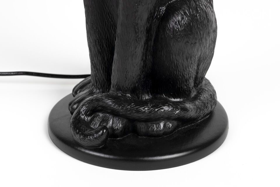 Lampada da terra in resina nera Panther - 7