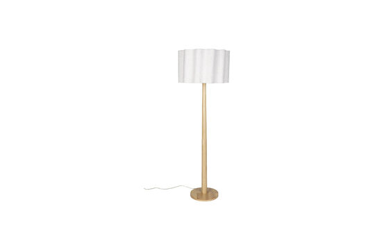 Lampadaire en bois et jute naturel Scallop Détouré