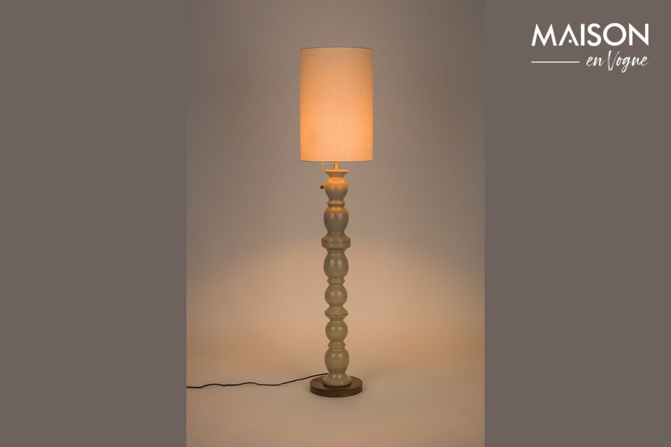 Lampadaire en céramique beige Brew Zuiver