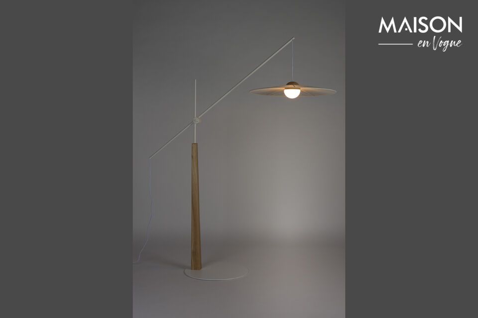 Lampadaire en fer beige Belle Zuiver