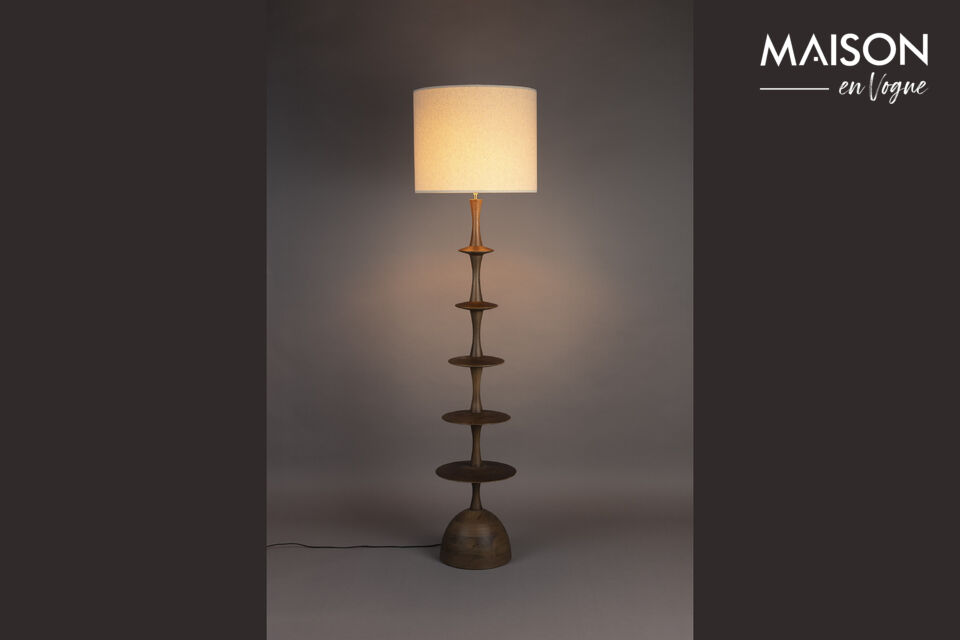 Lampadaire en manguier brun Cath DutchBone