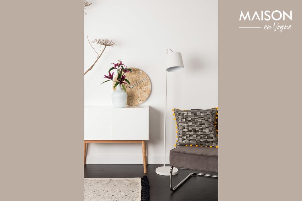 Lampadaire en métal blanc Buckle Head - 6