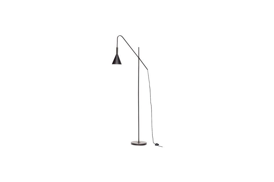 Lampadaire en métal noir Corde Hübsch
