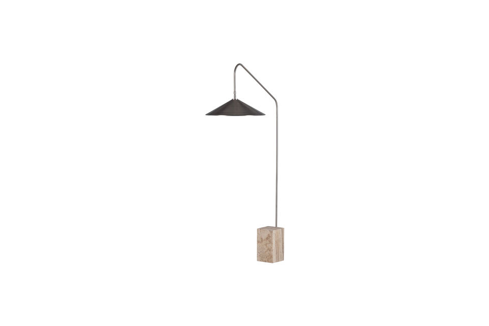 Lampadaire H182 cm métal chromé Korn Woood