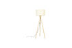 Miniature Lampadaire trépied en bambou blanc Fan 1