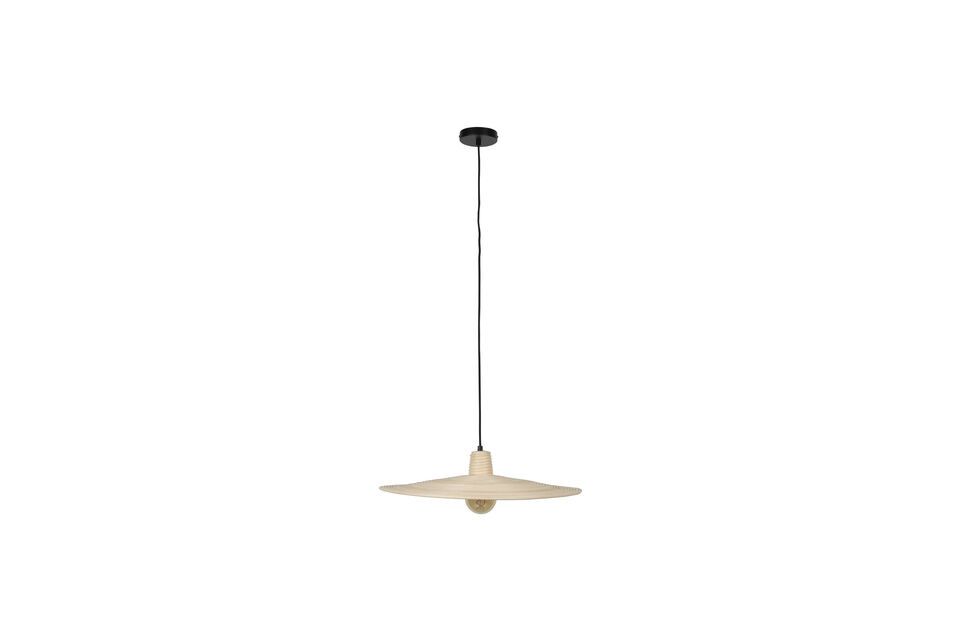 Lámpara colgante grande de ratán beige Balance Zuiver