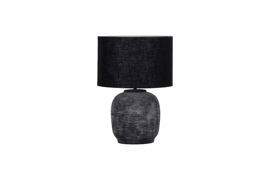 Lámpara de mesa de arcilla negra y gris Tahi