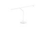 Miniatura Lámpara de mesa Flow de metal lacado en blanco Clipped