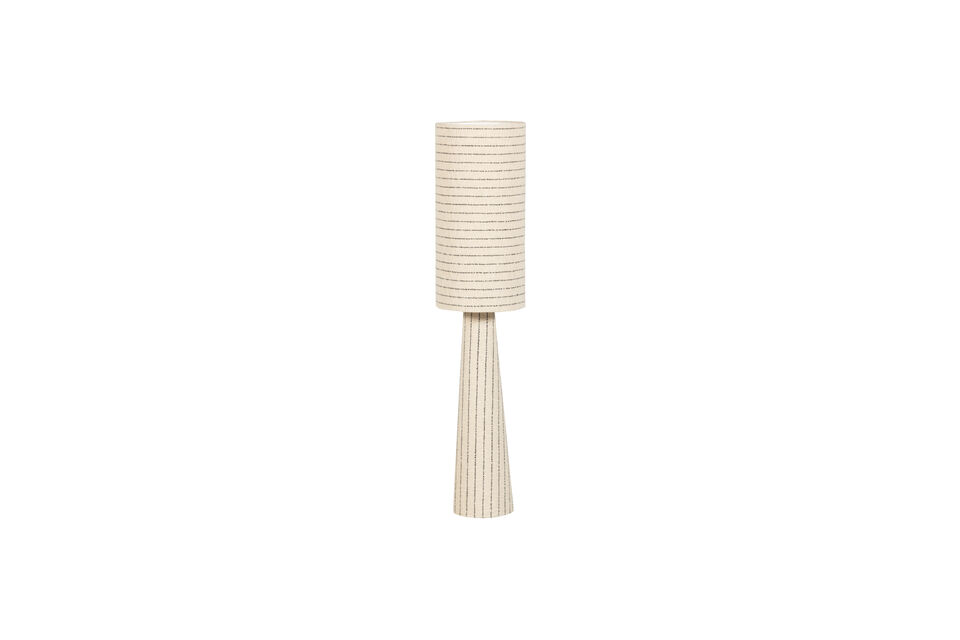 Lámpara de pie 130xØ30 cm Metal y Bouclé Natural Loft Woood
