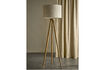 Miniatura Lámpara de pie D46xH156 cm de madera de mango marrón Etienne 6
