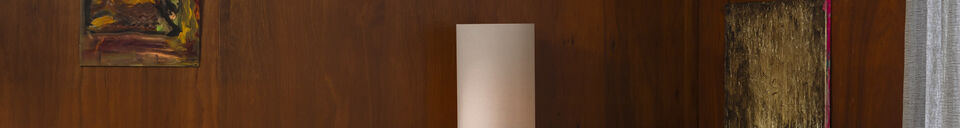 Descriptivo Materiales  Lámpara de pie de caucho beige Jones