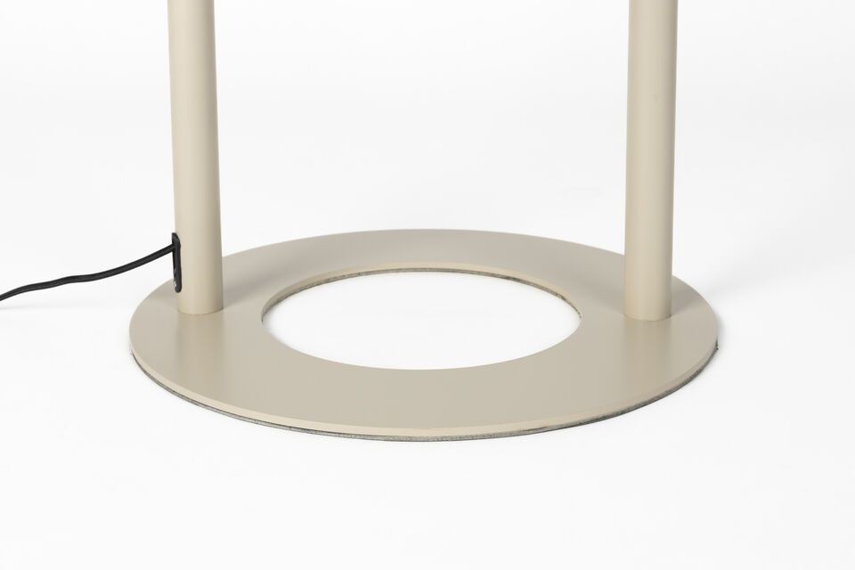 Lámpara de pie de hierro beige Arch - 11