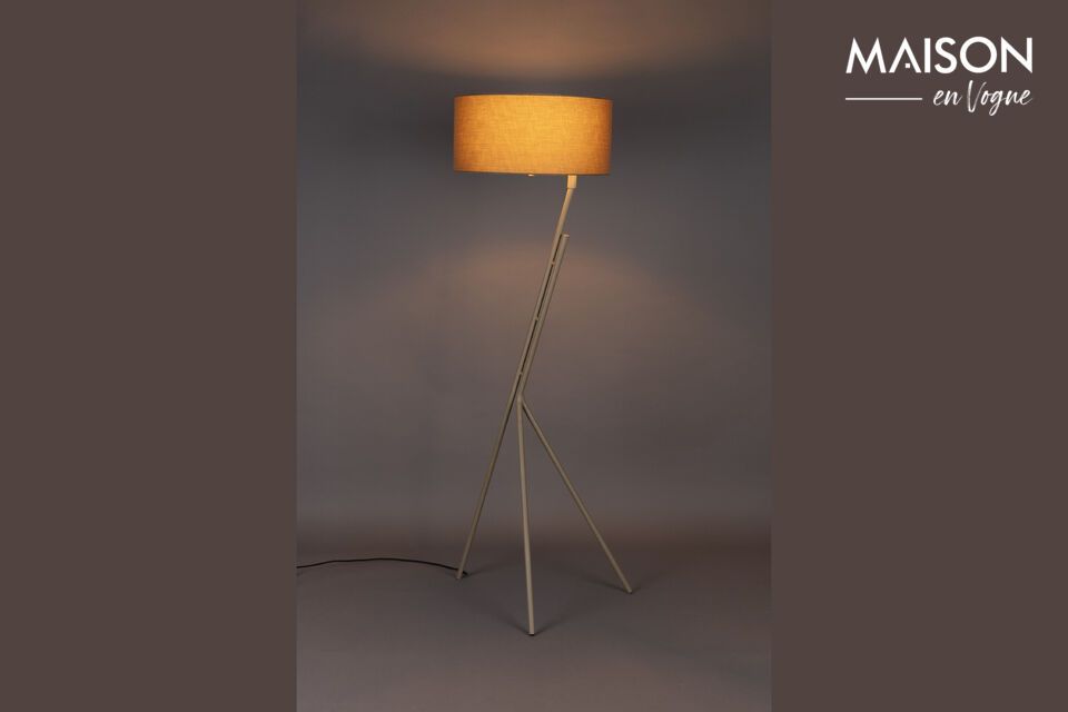 Lámpara de pie de hierro beige Murphy DutchBone