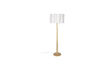 Miniatura Lámpara de pie de madera y yute natural Scallop 1