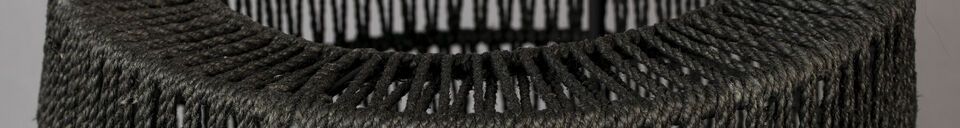 Descriptivo Materiales Lámpara de pie de yute negro Kari