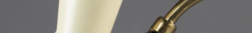 Descriptivo Materiales Lámpara de sobremesa de hierro beige Gaia